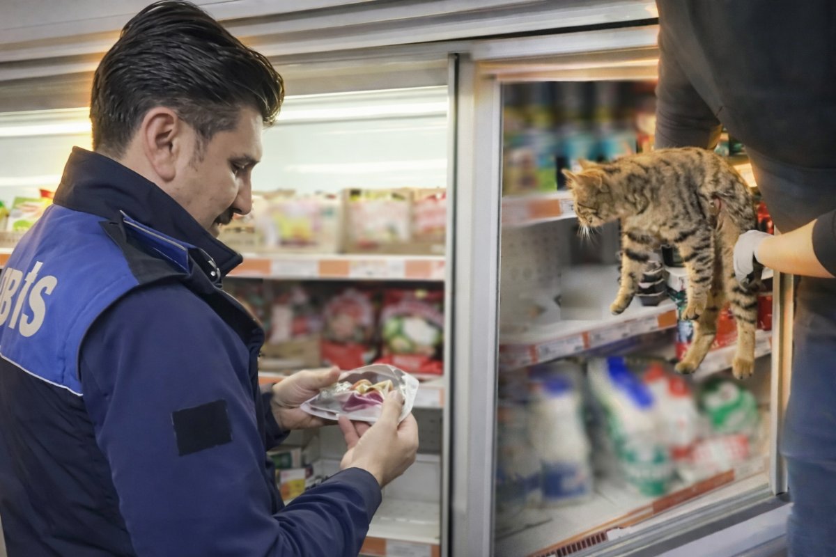 Başakşehir’de Zincir Market Denetiminde Soğutucu Dolapta Kedi Bulundu