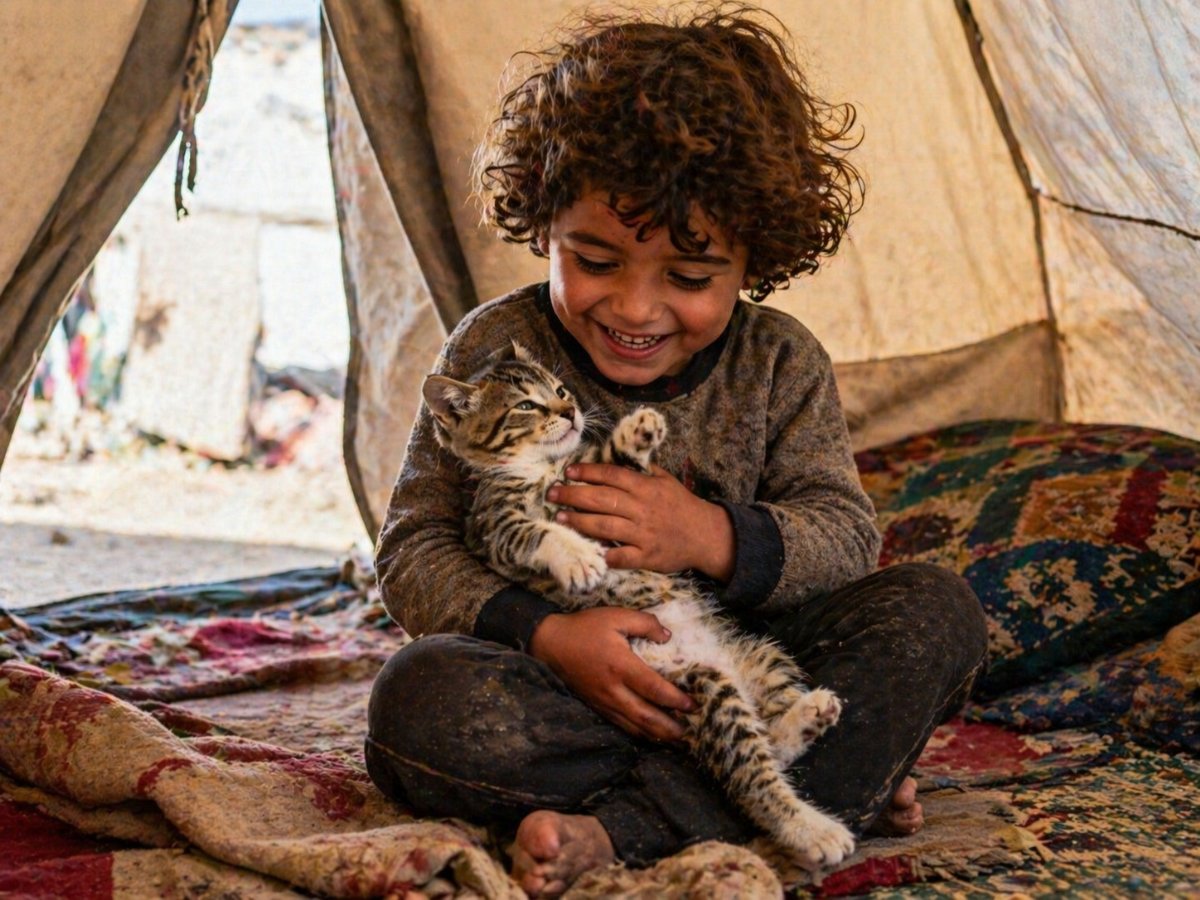 Gazze’de Çocuklar Hayvanlarla Yeniden Gülmeyi Öğreniyor