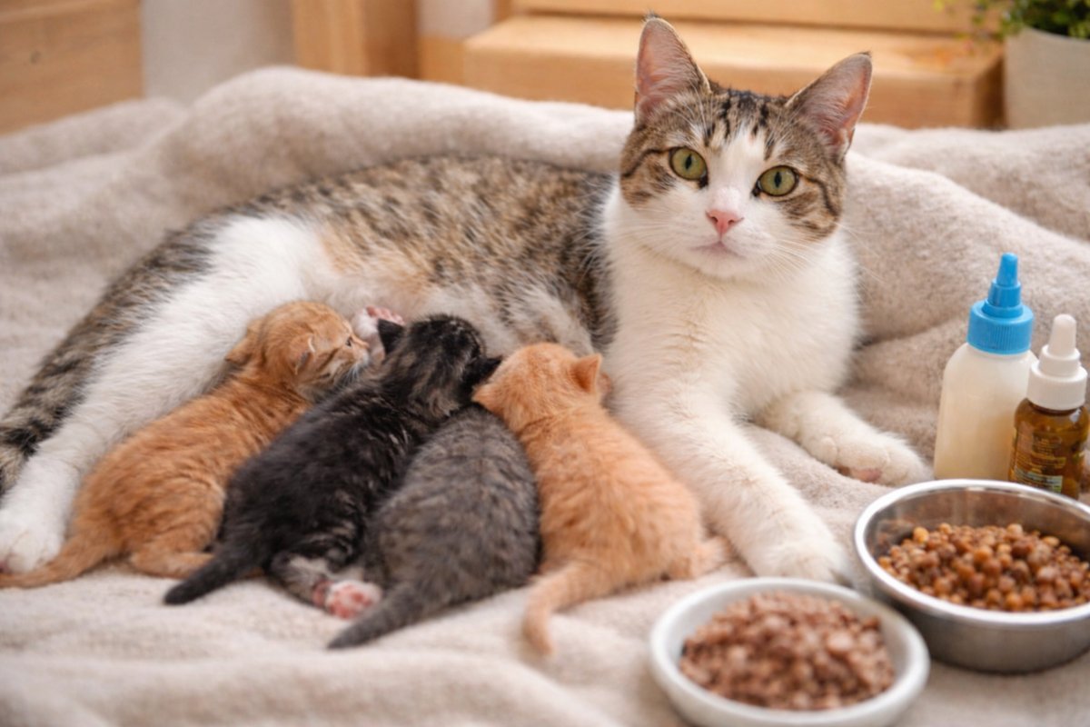 Hamile ve Emziren Kediler Nasıl Beslenmeli? Doğru Mama Seçimi ve Kritik İpuçları
