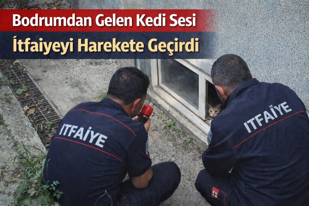 Ordu’da Bodrumdan Gelen Kedi Sesi İtfaiyeyi Harekete Geçirdi