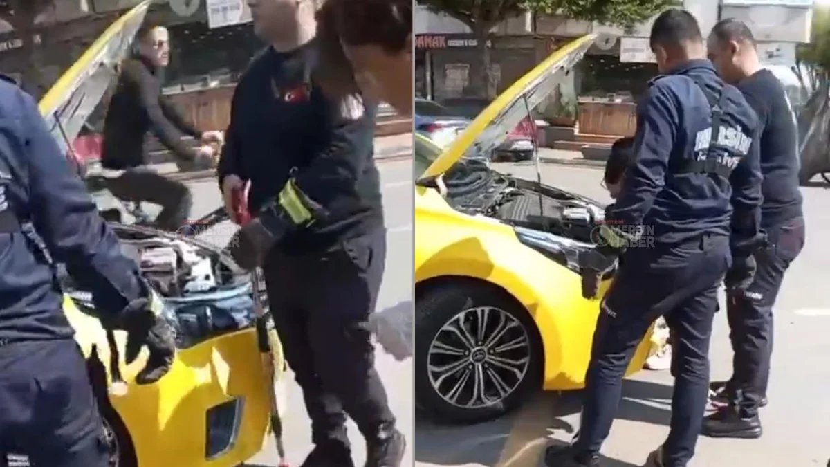 Taksinin Motorundan Gelen Ses Harekete Geçirdi: Yavru Kedi İtfaiye Operasyonuyla Kurtarıldı